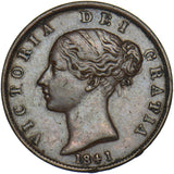1841 Halfpenny - Victoria British Copper Coin - Nice