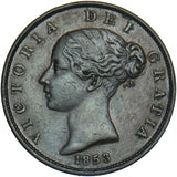 1853 Halfpenny - Victoria British Copper Coin - Nice
