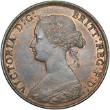 1868 Halfpenny - Victoria British Bronze Coin - Superb