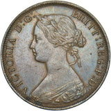 1870 Halfpenny - Victoria British Bronze Coin - Very Nice