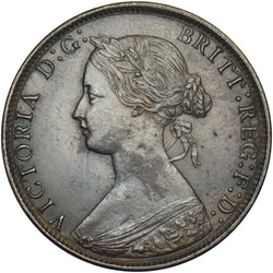 1873 Halfpenny - Victoria British Bronze Coin - Very Nice