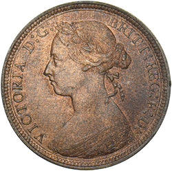 1888 Halfpenny - Victoria British Bronze Coin - Very Nice