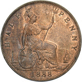 1888 Halfpenny - Victoria British Bronze Coin - Very Nice