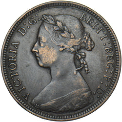 1893 Halfpenny - Victoria British Bronze Coin - Nice