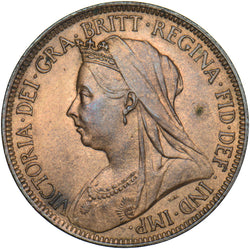 1897 Halfpenny - Victoria British Bronze Coin - Very Nice