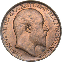 1906 Halfpenny - Edward VII British Bronze Coin - Superb