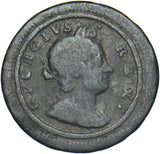 1721 Farthing - George I British Copper Coin