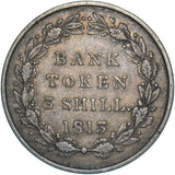1813 3 Shillings Bank Token - George III British Silver Coin - Nice