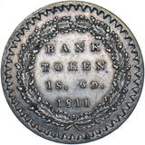 1811 Eighteenpence Bank Token - George III British Silver Coin - Nice