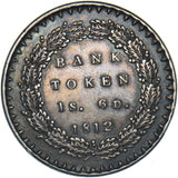 1812 Eighteenpence Bank Token - George III British Silver Coin - Very Nice