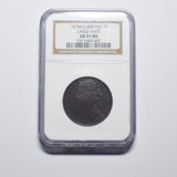 1875 H Penny (NGC AU 55) - Victoria British Bronze Coin - Very Nice