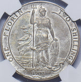 1902 Matt Proof Florin (NGC PF 63) - Edward VII British Silver Coin - Superb