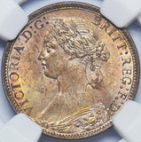 1873 Farthing (NGC MS 63 RB) - Victoria British Bronze Coin - Superb