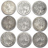 1893 - 1901 Florins Lot (9 Coins) - Victoria British Silver Coins - Date Run