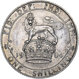 1904 Shilling - Edward VII British Silver Coin - Very Nice