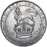 1927 Shilling - George V British Silver Coin - Superb