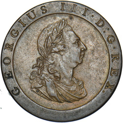 1797 Penny - George III British Copper Coin - Very Nice