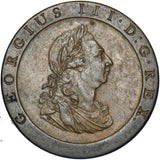 1797 Penny - George III British Copper Coin - Very Nice