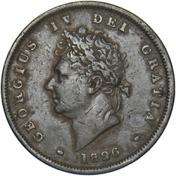 1826 Penny (Thin Line) - George IV British Copper Coin