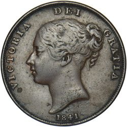 1841 Penny - Victoria British Copper Coin