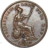 1848 Penny - Victoria British Copper Coin - Very Nice