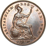 1857 Penny (PT) - Victoria British Copper Coin - Very Nice