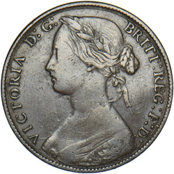 1860 Penny (F15) - Victoria British Bronze Coin - Nice
