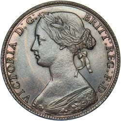 1861 Penny (F22) - Victoria British Bronze Coin - Superb