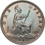 1861 Penny (F22) - Victoria British Bronze Coin - Superb