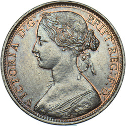 1861 Penny (F33) - Victoria British Bronze Coin - Very Nice