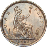 1862 Penny (F39) - Victoria British Bronze Coin - Superb