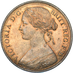 1863 Penny - Victoria British Bronze Coin - Superb