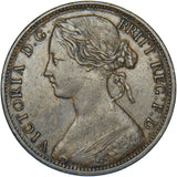 1863 Penny - Victoria British Bronze Coin - Very Nice