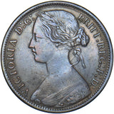 1870 Penny - Victoria British Bronze Coin - Nice