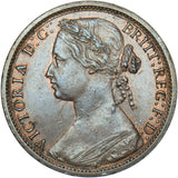 1874 H Penny (F73 7+H) - Victoria British Bronze Coin - Very Nice