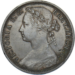 1877 Penny (F91 8+J) - Victoria British Bronze Coin - Nice