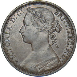 1879 Penny (F96, 8+J R12) - Victoria British Bronze Coin - Very Nice