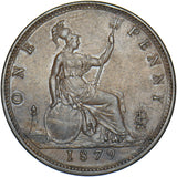 1879 Penny (F96, 8+J R12) - Victoria British Bronze Coin - Very Nice