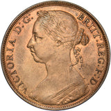 1891 Penny - Victoria British Bronze Coin - Very Nice
