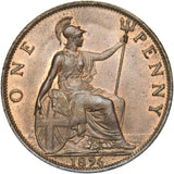 1896 Penny - Victoria British Bronze Coin - Very Nice
