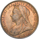 1901 Penny - Victoria British Bronze Coin - Superb