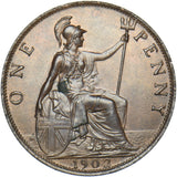 1902 Penny - Edward VII British Bronze Coin - Very Nice