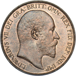 1903 Penny - Edward VII British Bronze Coin - Superb