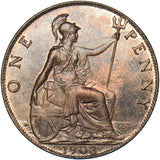 1903 Penny - Edward VII British Bronze Coin - Superb