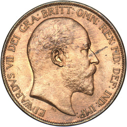 1903 Penny - Edward VII British Bronze Coin - Superb