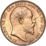 1903 Penny - Edward VII British Bronze Coin - Superb