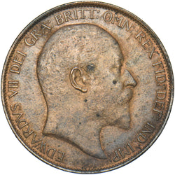 1906 Penny - Edward VII British Bronze Coin - Very Nice