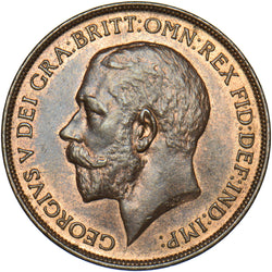1912 Penny - George V British Bronze Coin - Very Nice