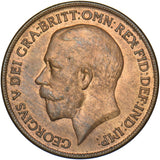 1920 Penny - George V British Bronze Coin - Very Nice