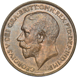 1922 Penny - George V British Bronze Coin - Very Nice